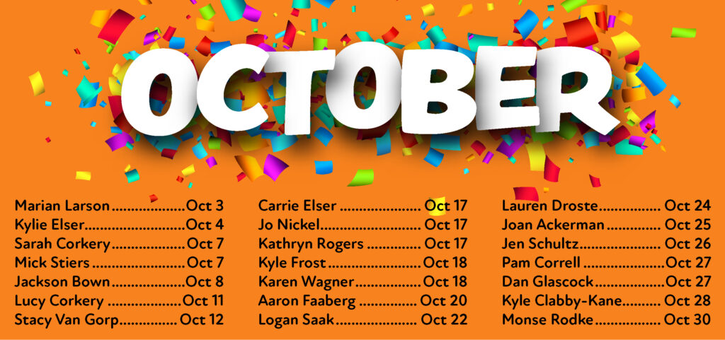 OCT 2026 Birthdays